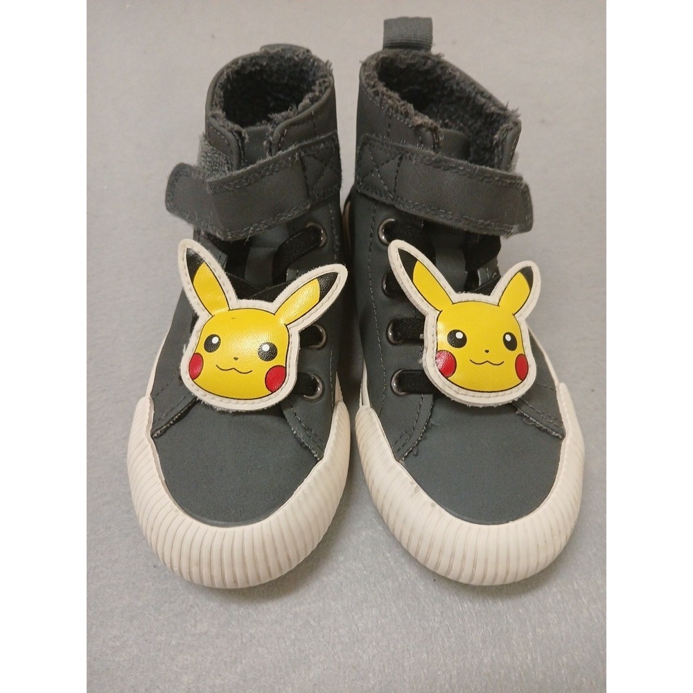 Pokemon Warm Lined High Top Shoes Kids Size 11 US Gray
